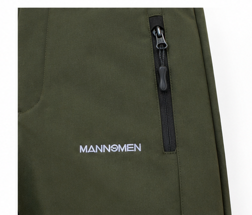 MANNOMEN Herren-Softshellhose – Funktionelle Outdoor- & Trekkinghose, Anglerhose Grün