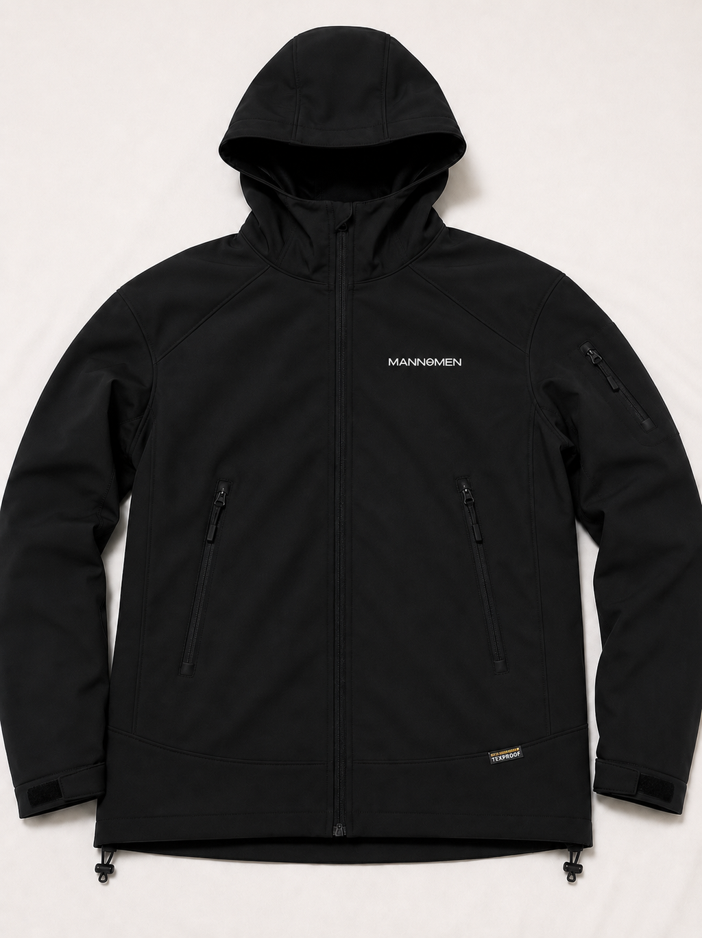 MANNOMEN Herren Softshell-Jacke „TexProof“ – Schwarz