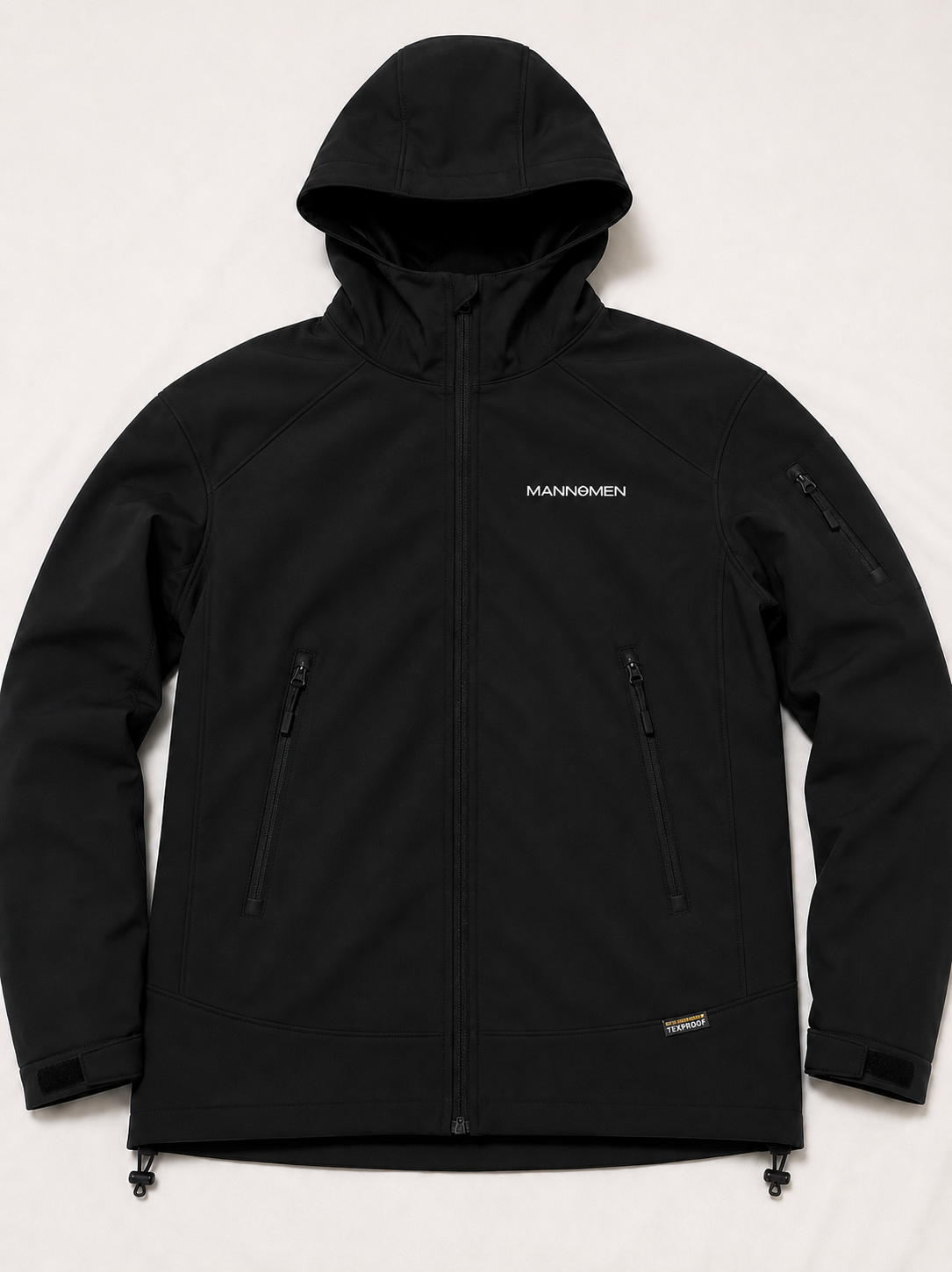 MANNOMEN Herren Softshell-Jacke „TexProof“ – Schwarz